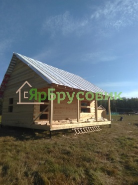 Строительство дома из бруса проект 15 с изменениями (покрытие заказчика)