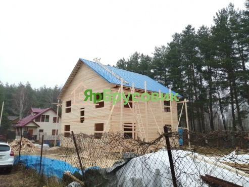 Строительство дома из бруса индивидуальный проект Гжель 