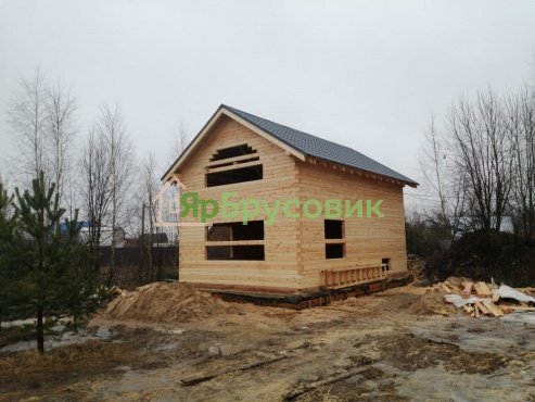 Строительство дома из бруса индивидуальный проект Ярославль СНТ Бор