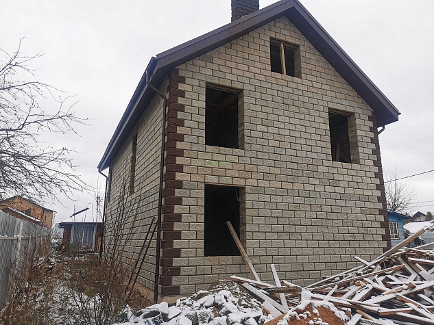 дом из теплоблоков п. Каримово Костромской район.