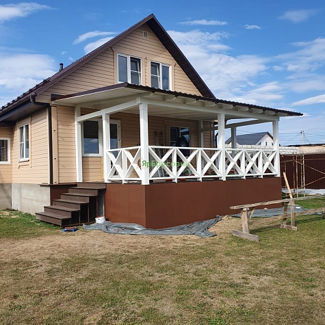 Отделка дома д. Назарьево после периода усадки